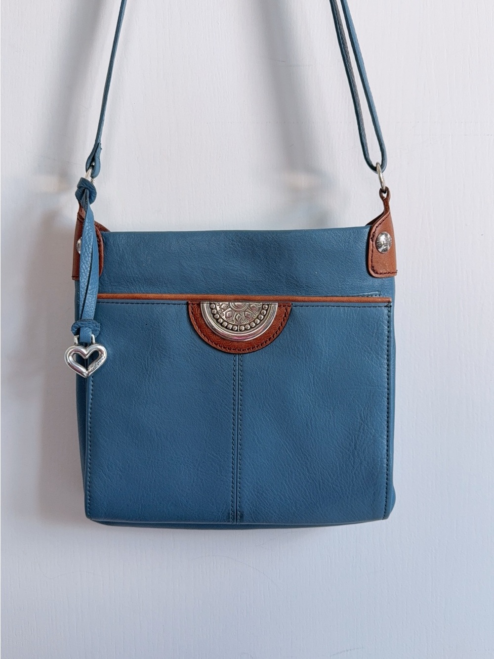 Brighton Pretty Tough Royce Crossbody Shoulder Bag Purse turquoise - Picture 2 of 14